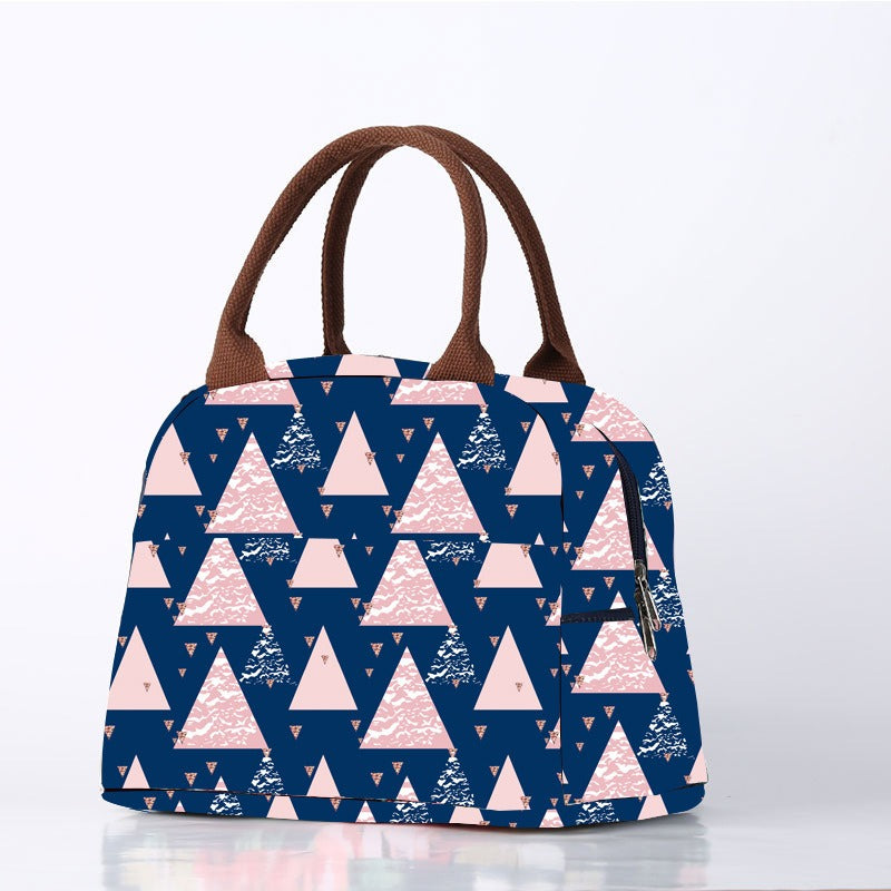 Printed aluminum foil lunch bag for insulation and preservation classic handheld and portable Oxford cloth lunch bag - Korvel