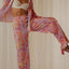 Floral Printed Collared Long Sleeve Top and Pants Set