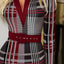 Robe portefeuille à manches longues imprimée