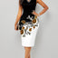 Printed Notched Sleeveless Wrap Dress - Korvel