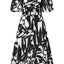 Printed Off-Shoulder Balloon Sleeve Dress