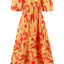 Printed Off-Shoulder Balloon Sleeve Dress