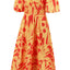 Printed Off-Shoulder Balloon Sleeve Dress