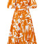 Printed Off-Shoulder Balloon Sleeve Dress