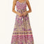 Vestido Elegante de Cuello Redondo Impreso