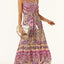 Vestido Elegante de Cuello Redondo Impreso
