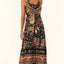 Vestido Elegante de Cuello Redondo Impreso
