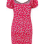 Elegant Printed V-Neck Short Sleeve Mini Dress