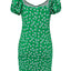 Elegant Printed V-Neck Short Sleeve Mini Dress