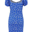Elegant Printed V-Neck Short Sleeve Mini Dress