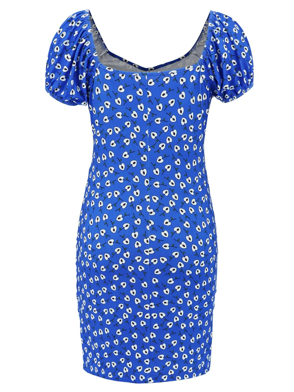 Elegant Printed V-Neck Short Sleeve Mini Dress