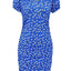 Elegant Printed V-Neck Short Sleeve Mini Dress