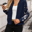 Printed Zip Up Long Sleeve Jacket - Korvel
