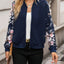 Printed Zip Up Long Sleeve Jacket - Korvel