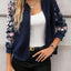 Printed Zip Up Long Sleeve Jacket - Korvel
