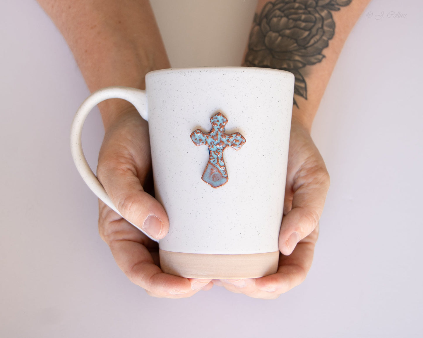 Handcrafted Cross-Themed Coffee Mug - Korvel