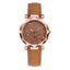 Montre en cuir décontractée pour femme avec design sablé