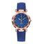 Montre en cuir décontractée pour femme avec design sablé