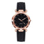 Montre en cuir décontractée pour femme avec design sablé