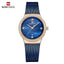 Montre analogique de luxe pour femmes avec affichage de la date et bracelet en acier inoxydable