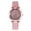 Montre en cuir décontractée pour femme avec design sablé