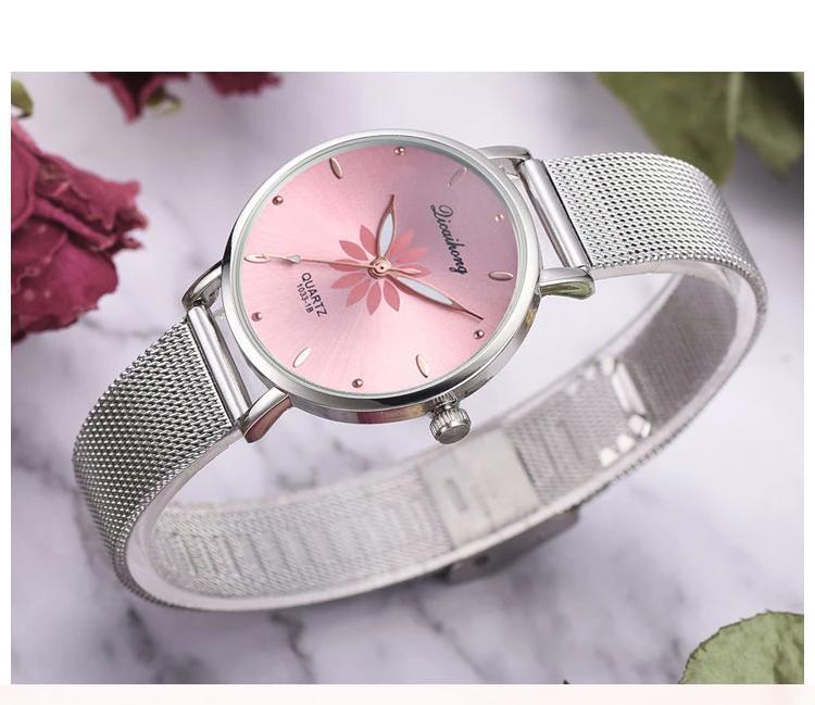 Montre Élégante pour Femme avec Bracelet en Acier Tressé