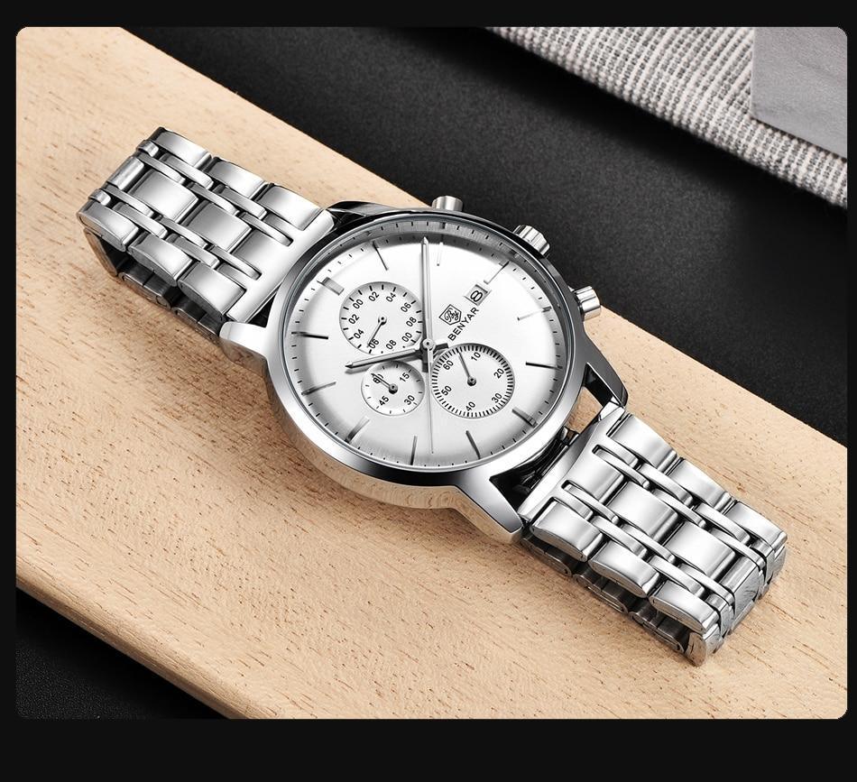 Reloj de Cuarzo de Lujo para Hombre - Reloj Deportivo de Cuero Impermeable