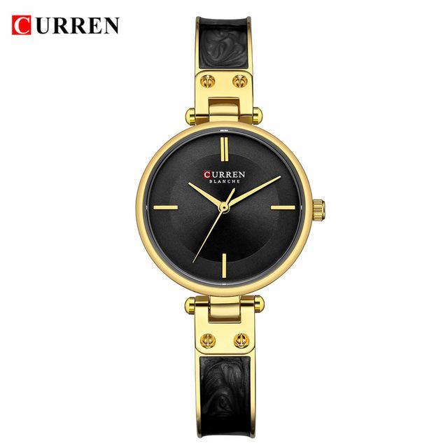 Montre en acier inoxydable élégante pour femmes avec bracelet en céramique