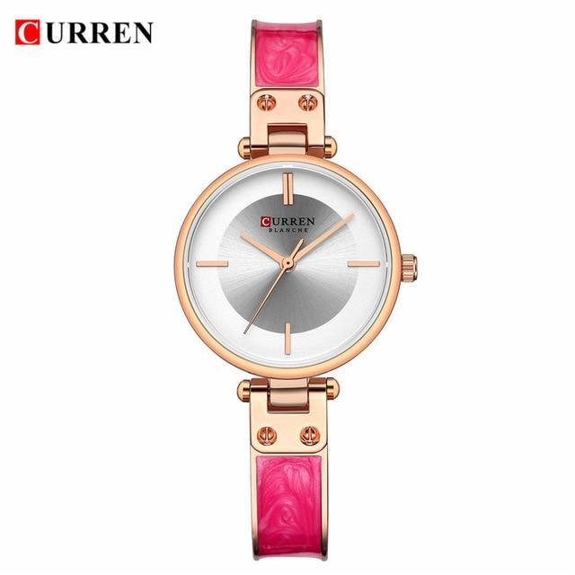 Montre en acier inoxydable élégante pour femmes avec bracelet en céramique
