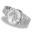 Montre à Quartz Ronde Élégante pour Femme avec Bracelet en Maille en Acier Inoxydable