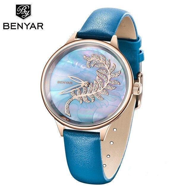 Montre à Quartz Ronde Élégante pour Femme avec Bracelet en Maille en Acier Inoxydable