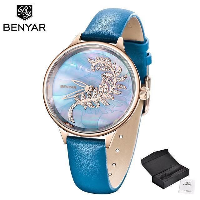 Montre à Quartz Ronde Élégante pour Femme avec Bracelet en Maille en Acier Inoxydable