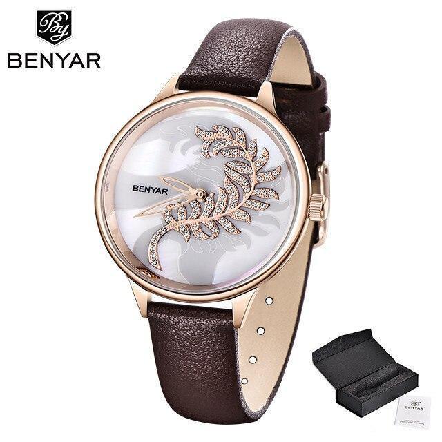 Montre à Quartz Ronde Élégante pour Femme avec Bracelet en Maille en Acier Inoxydable