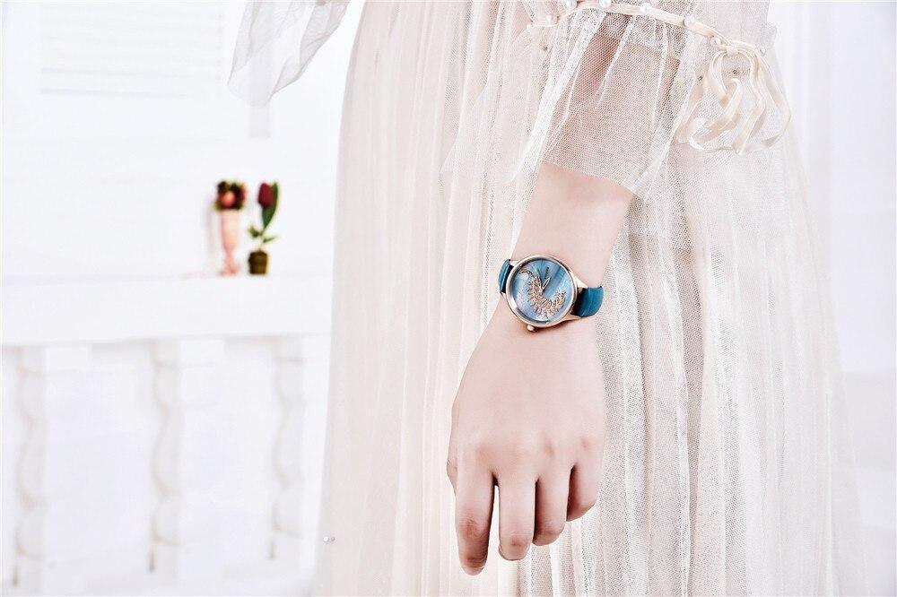 Montre à Quartz Ronde Élégante pour Femme avec Bracelet en Maille en Acier Inoxydable