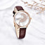 Montre à Quartz Ronde Élégante pour Femme avec Bracelet en Maille en Acier Inoxydable