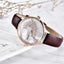 Montre à Quartz Ronde Élégante pour Femme avec Bracelet en Maille en Acier Inoxydable