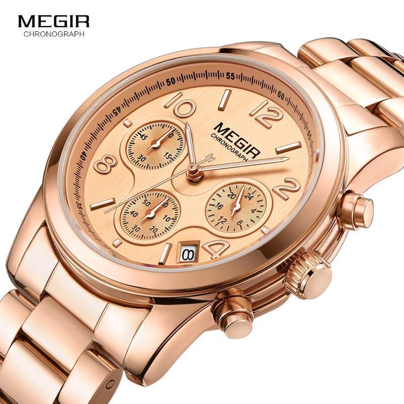 Montre Quartz Multifonctionnelle de Luxe pour Femmes - Étanche et Élégante