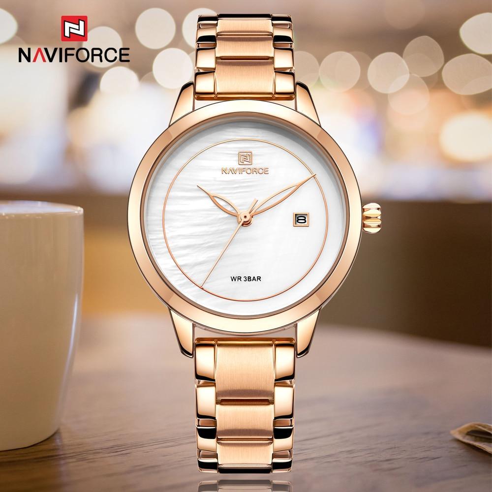 Montre moderne de luxe pour femmes, étanche en acier inoxydable