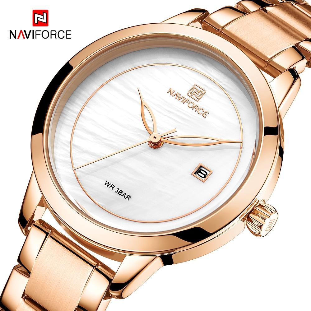 Montre moderne de luxe pour femmes, étanche en acier inoxydable