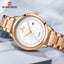 Montre moderne de luxe pour femmes, étanche en acier inoxydable