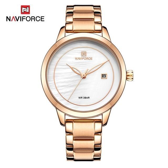 Montre moderne de luxe pour femmes, étanche en acier inoxydable