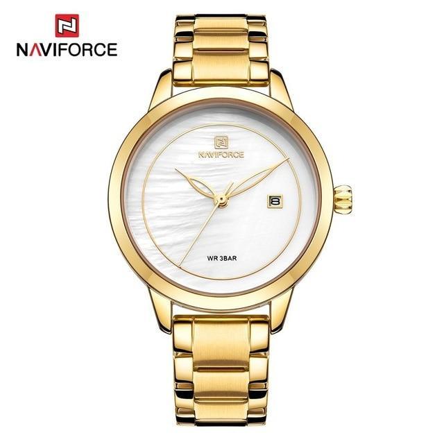 Montre moderne de luxe pour femmes, étanche en acier inoxydable