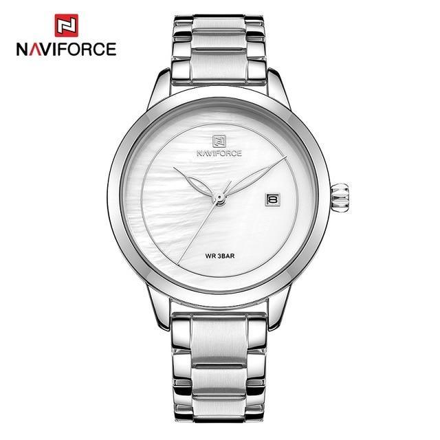 Montre moderne de luxe pour femmes, étanche en acier inoxydable