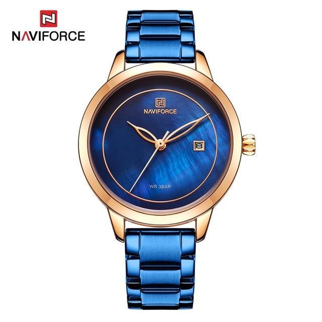 Montre moderne de luxe pour femmes, étanche en acier inoxydable