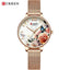 Montre Élégante pour Femme avec Motifs de Découpage Floral
