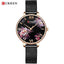 Montre Élégante pour Femme avec Motifs de Découpage Floral