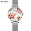 Montre Élégante pour Femme avec Motifs de Découpage Floral