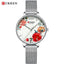 Montre Élégante pour Femme avec Motifs de Découpage Floral