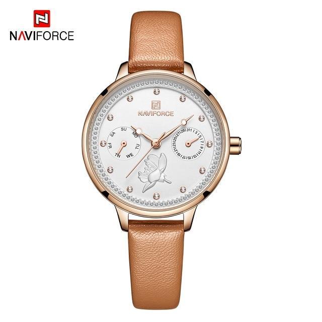 Montre de Luxe Élégante pour Femme avec Double Zircon et Chronomètre