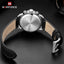 Men's Waterproof Analog Quartz Watch with Leather Band